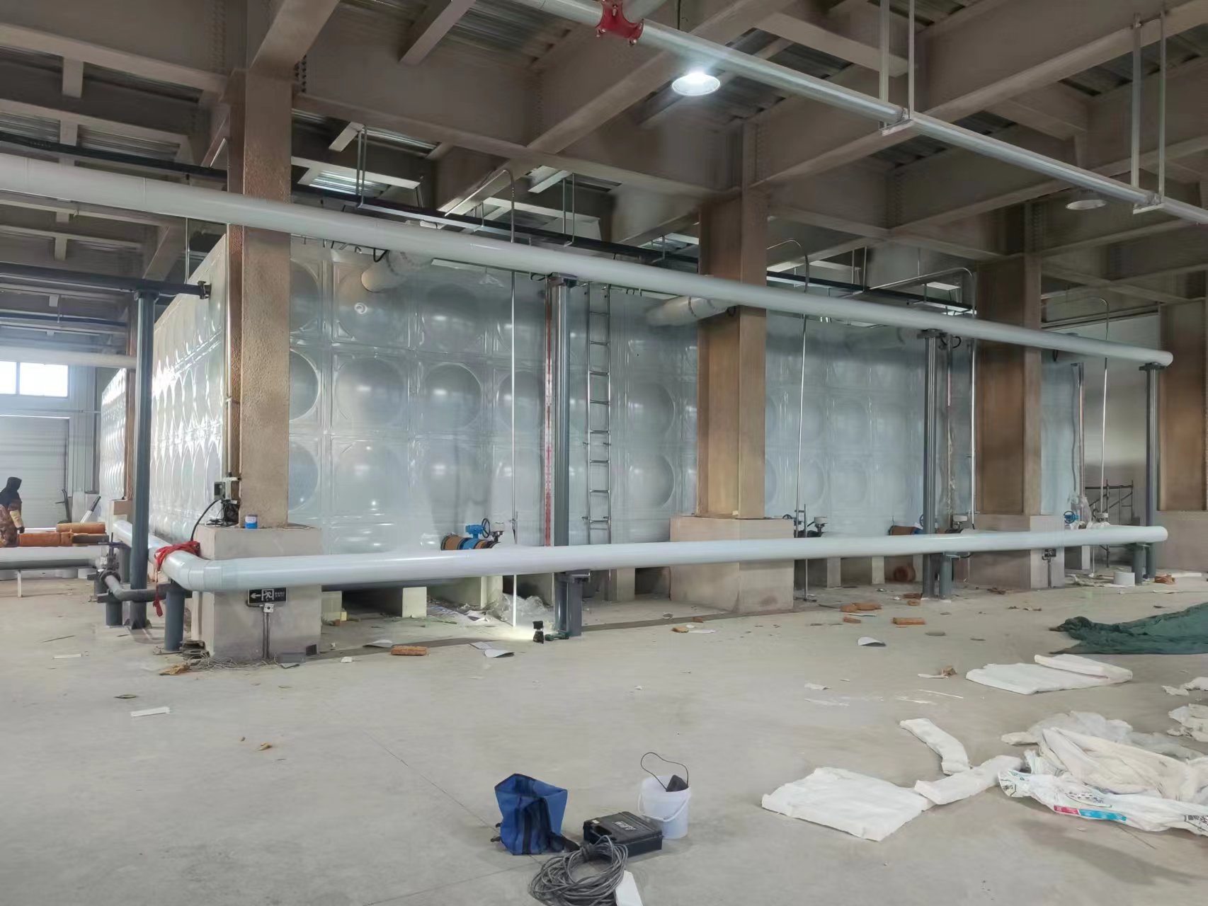 曹妃甸熱力公司1080立方不銹鋼裝配式水箱